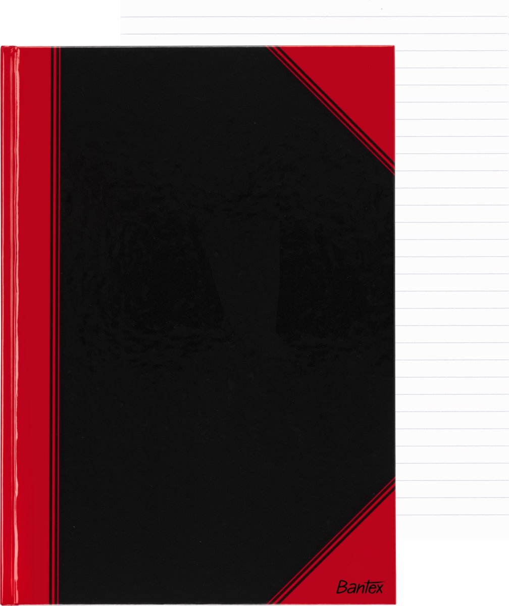 Bantex Kina Notes | A4 | Linjeret | Sort/rød