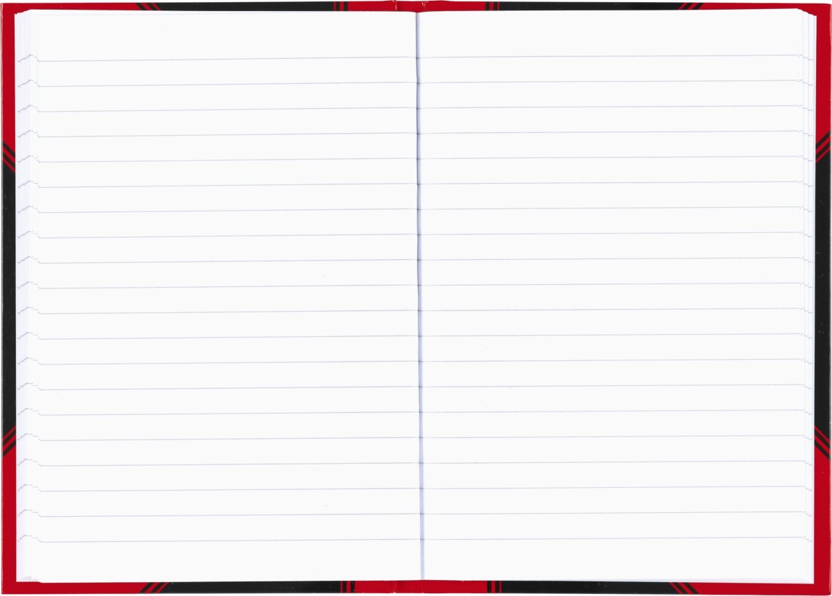Bantex Kina Notes | A4 | Linjeret | Sort/rød