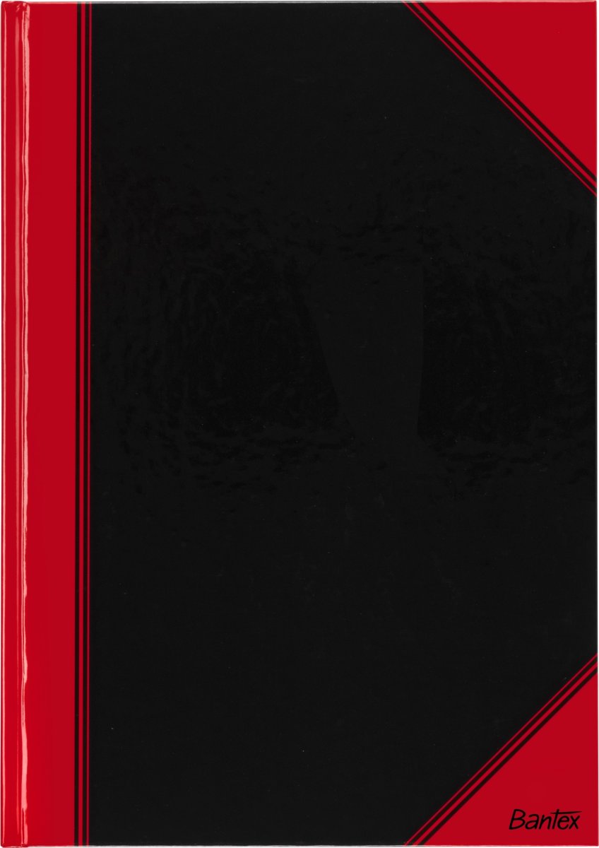 Bantex Kina Notes | A4 | Kvadreret | Sort/rød