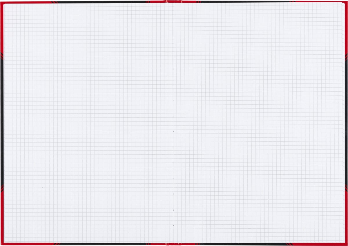 Bantex Kina Notes | A4 | Kvadreret | Sort/rød