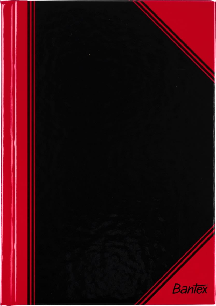 Bantex Kina Notes | A6 | Kvadreret | Sort/rød