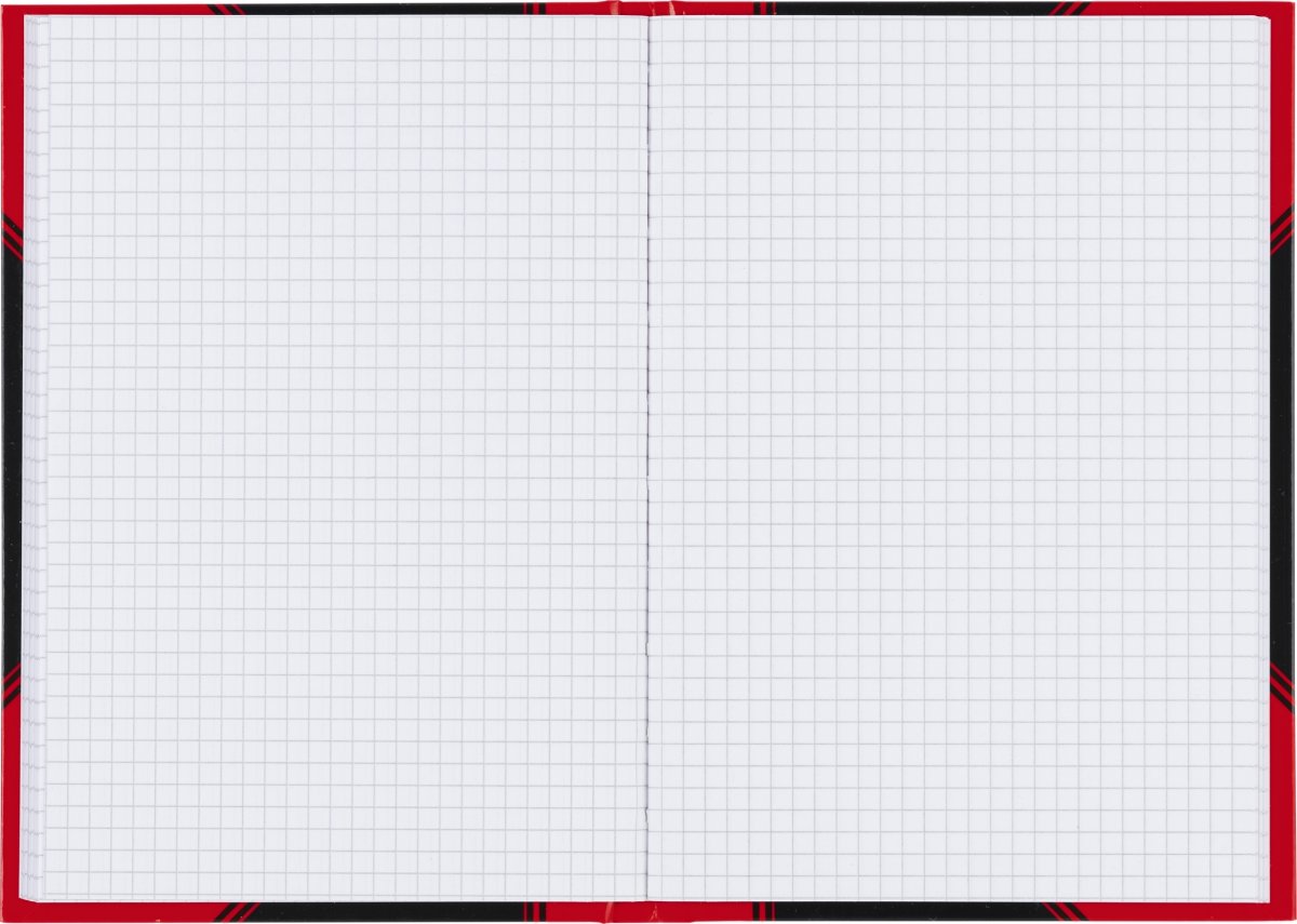 Bantex Kina Notes | A5 | Kvadreret | Sort/rød