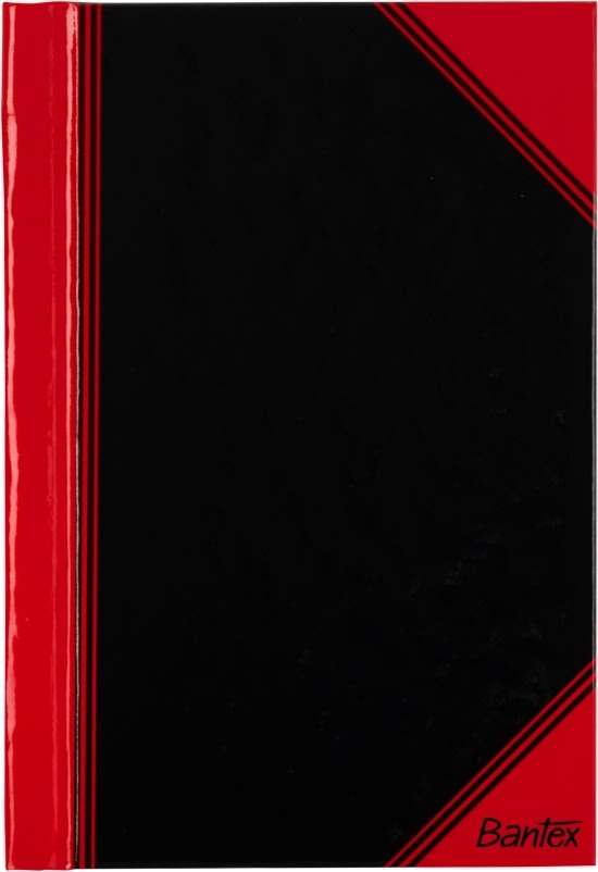 Bantex Kina Notes | A7 | Kvadreret | Sort/rød