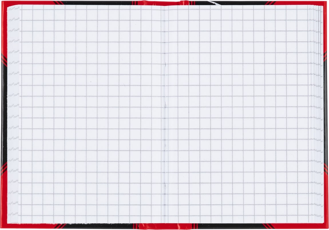 Bantex Kina Notes | A7 | Kvadreret | Sort/rød