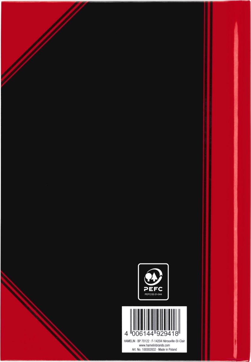 Bantex Kina Notes | A5 | Blank | Sort/rød
