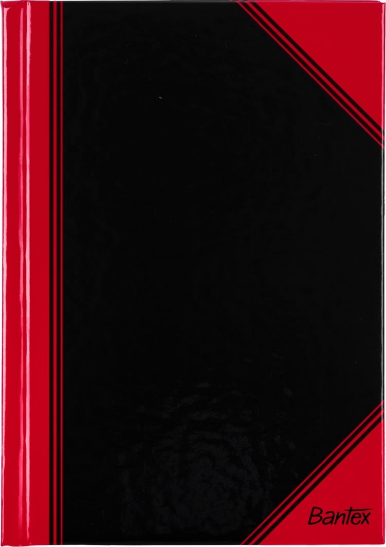 Bantex Kina Notes | A6 | Blank | Sort/rød
