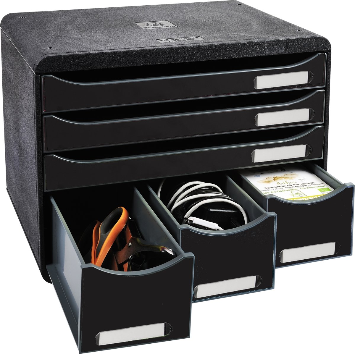 Exacompta Store-Box Skuffekabinet, 6, sort