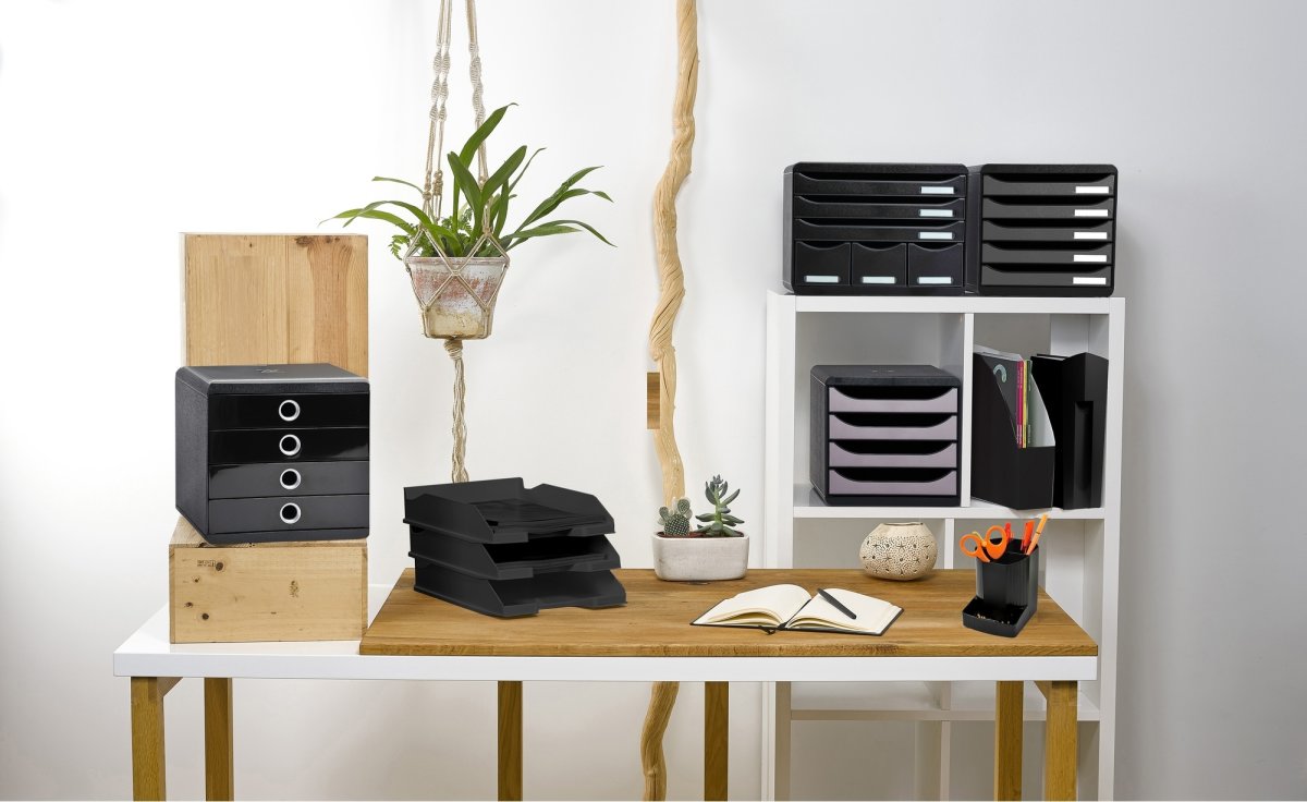 Exacompta Store-Box Skuffekabinet, 6, sort