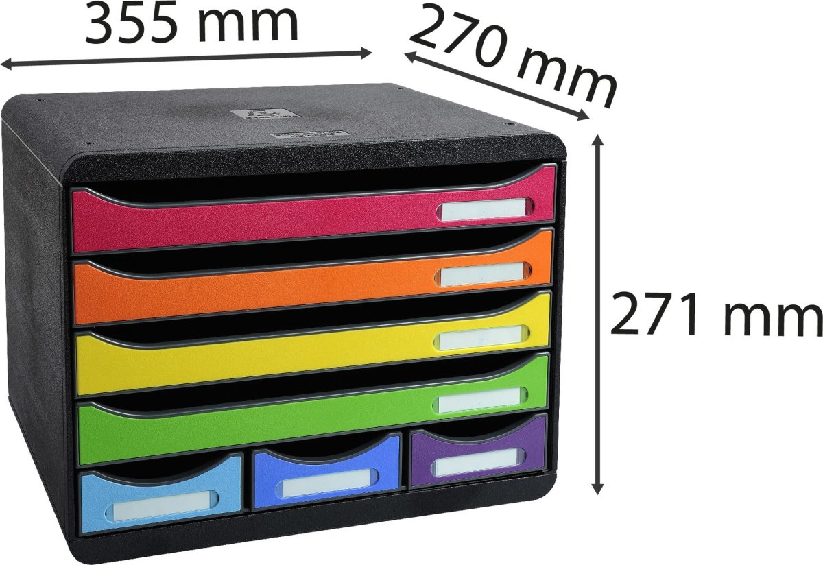 Exacompta Store-Box Skuffekabinet, 7, harlequin