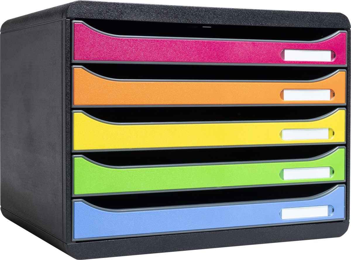 Exacompta Big-Box+ Skuffekabinet, H, 5, harlequin