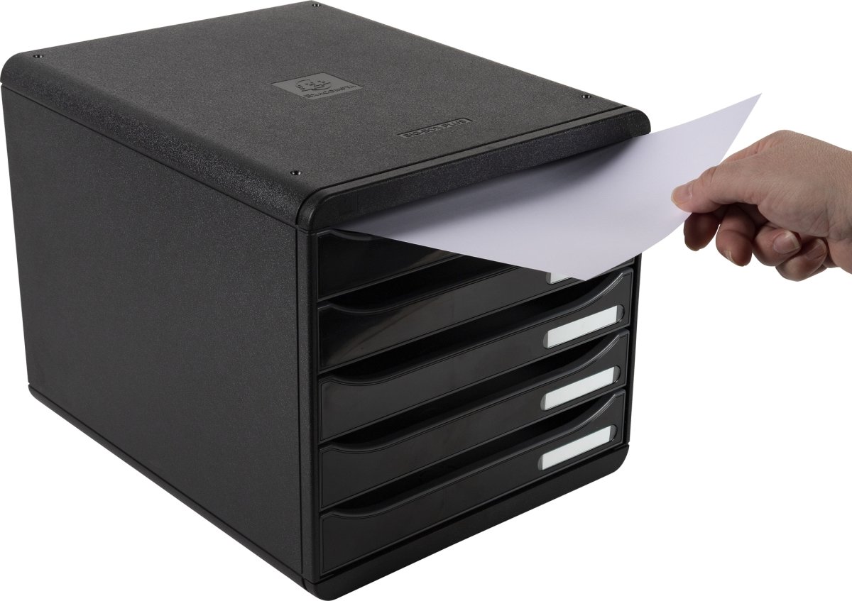 Exacompta Big-Box+ Skuffekabinet, sort/g. sort