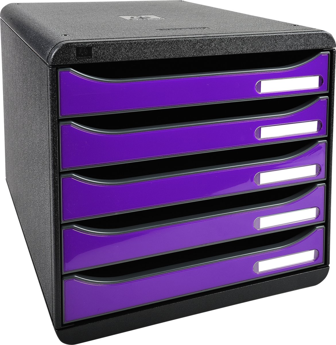 Exacompta Big-Box+ Skuffekabinet, sort/g. lilla