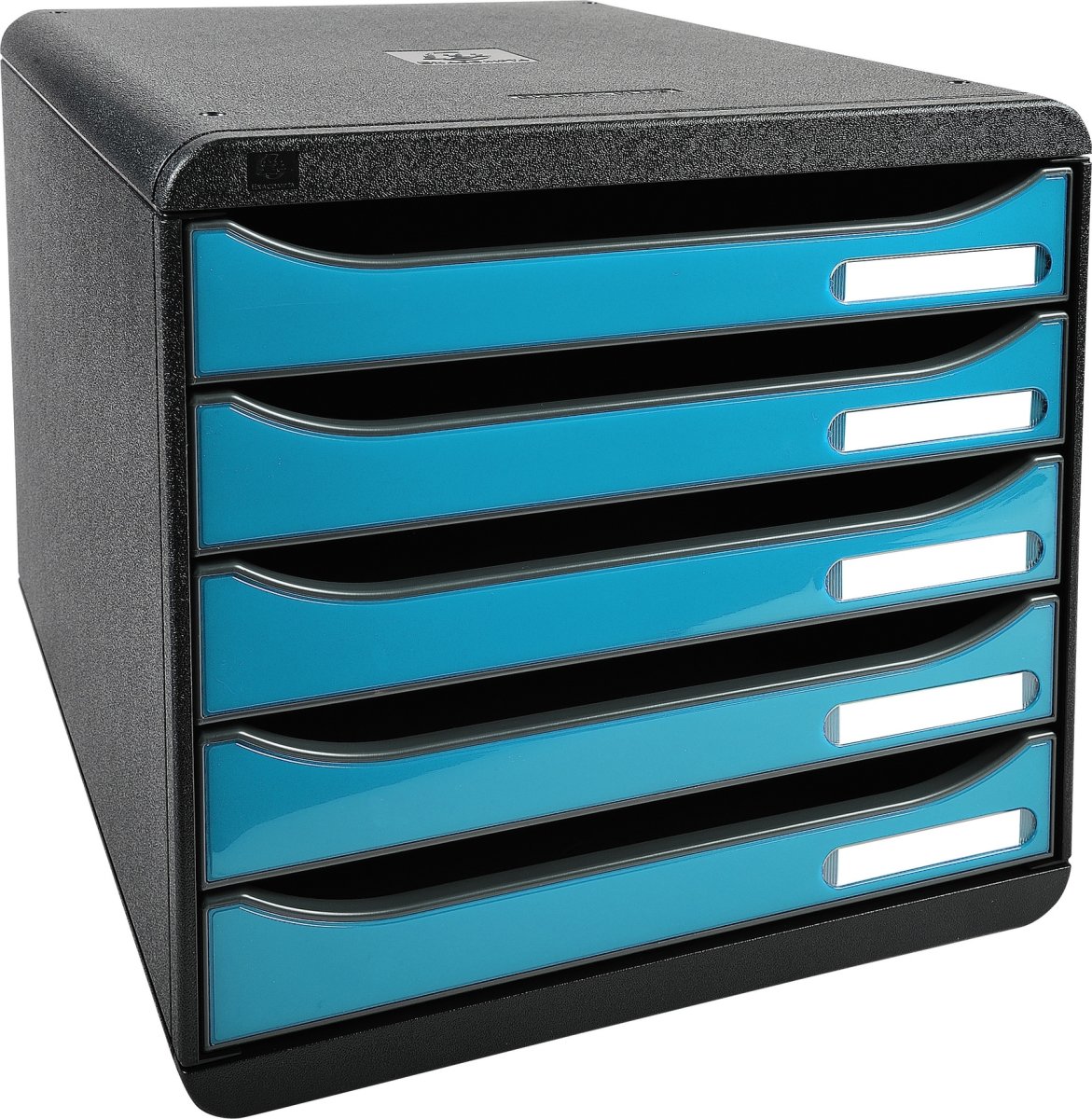 Exacompta Big-Box+ Skuffekabinet, sort/g. turkis