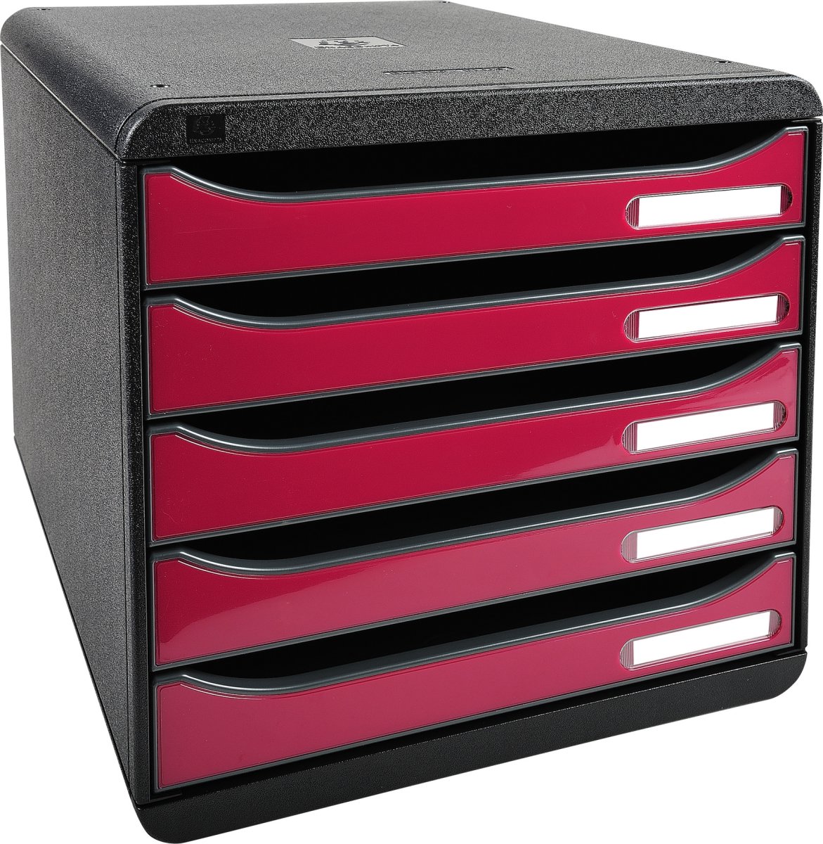 Exacompta Big-Box+ Skuffekabinet, sort/g. hindbær