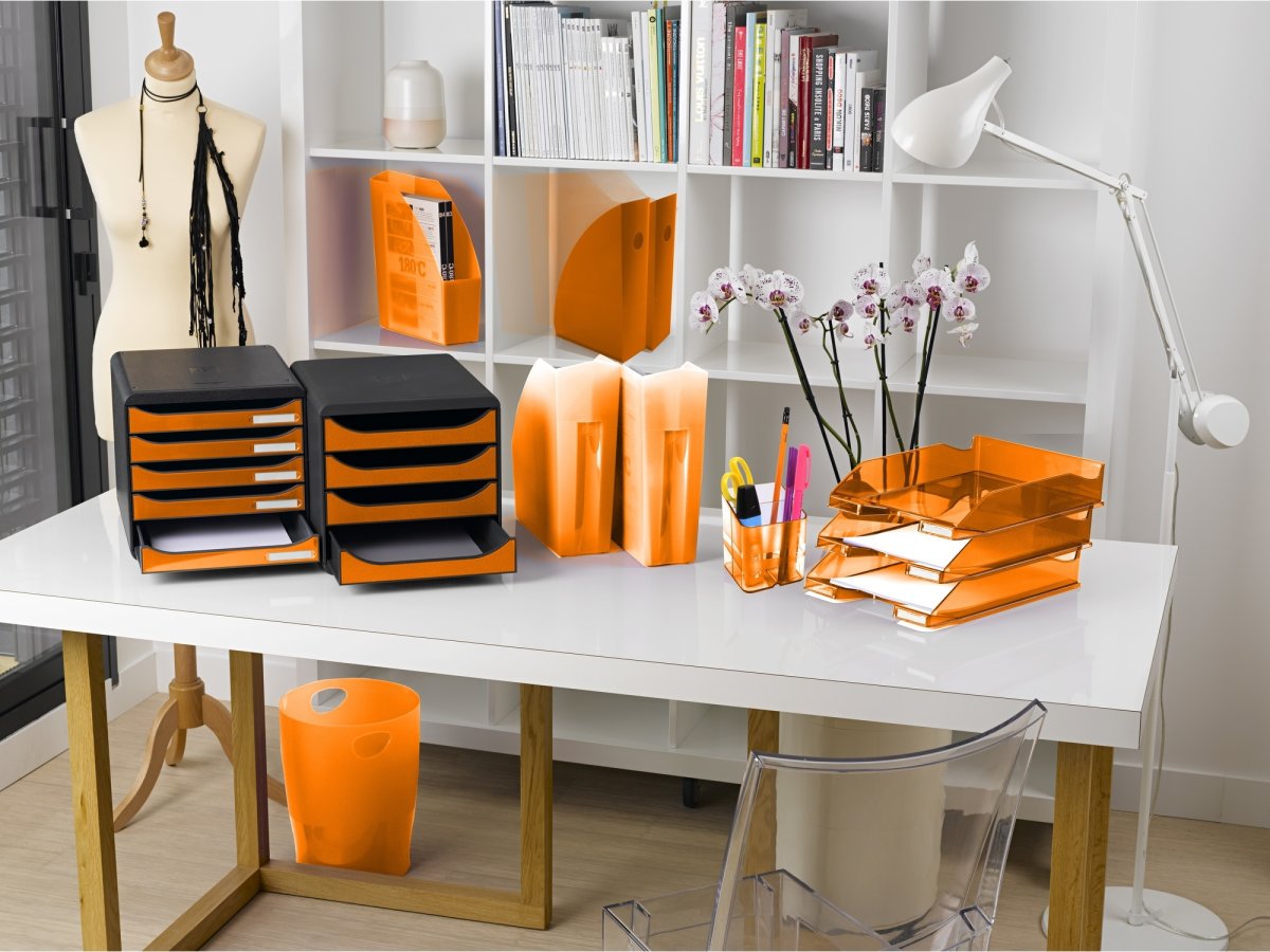 Exacompta Big-Box+ Skuffekabinet, sort/g. orange