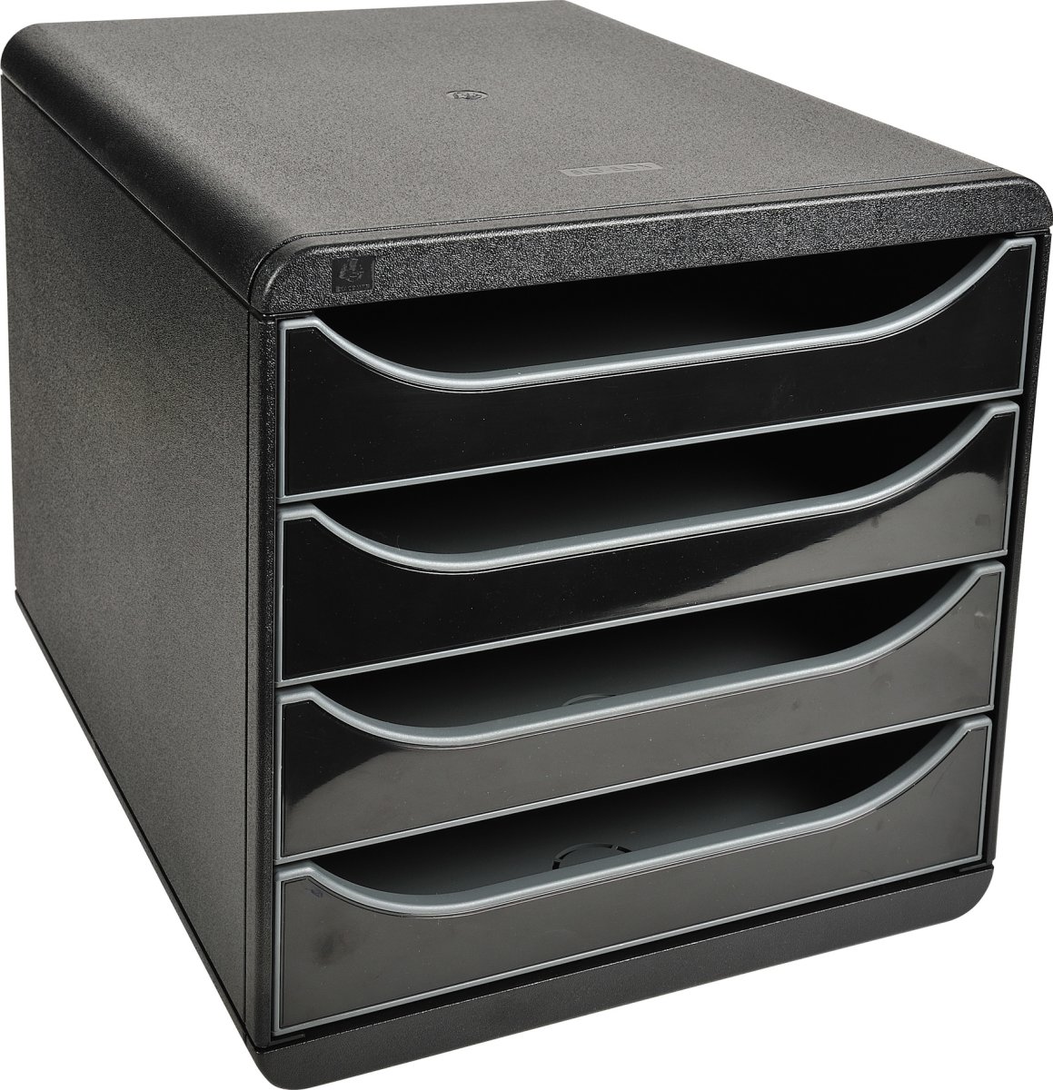 Exacompta Big-Box Skuffekabinet, 4, sort/g. sort