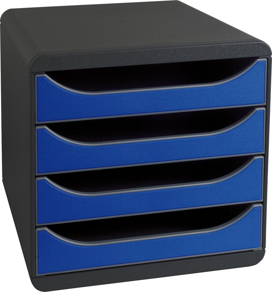 Exacompta Big-Box Skuffekabinet, 4, sort/blå