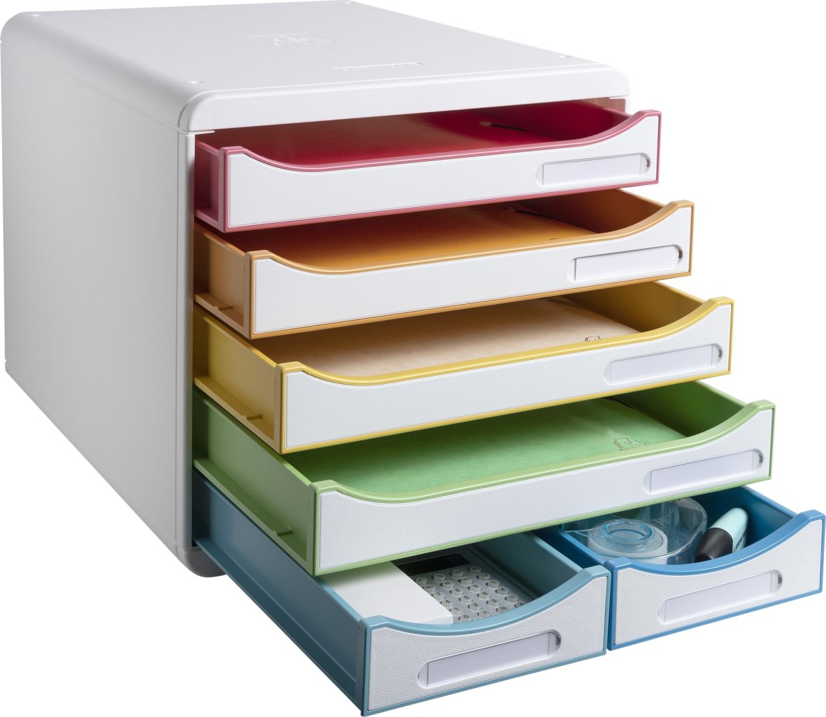 Exacompta Big-Box Maxi Skuffekabinet, hvid/harleq.