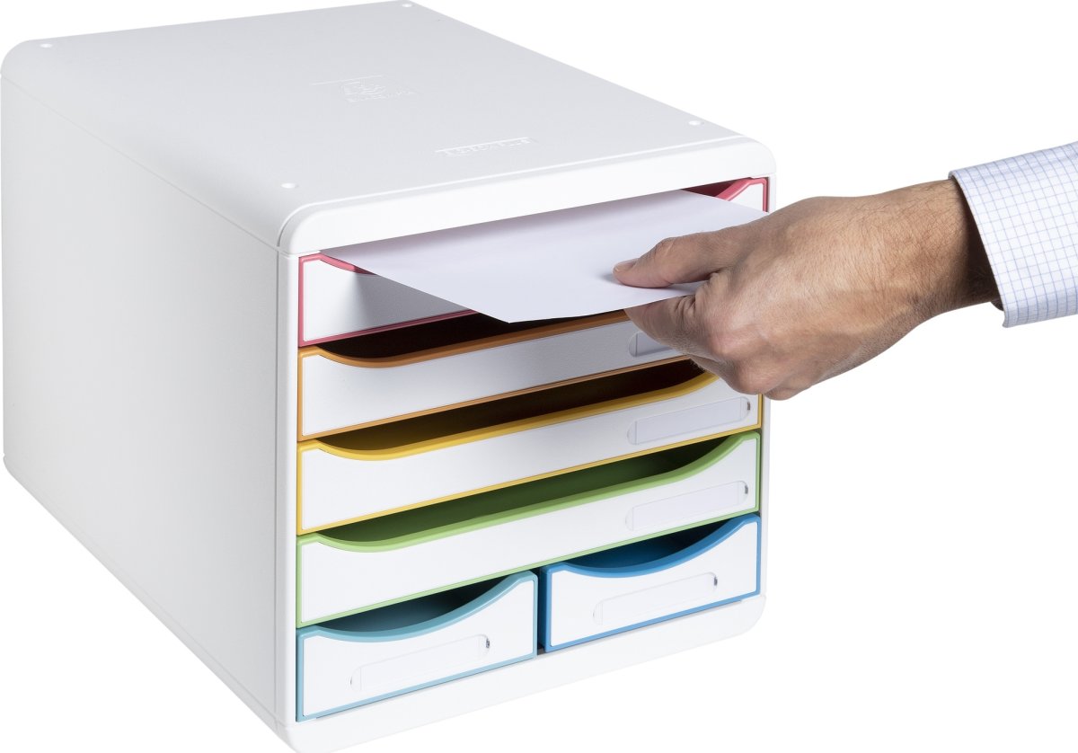 Exacompta Big-Box Maxi Skuffekabinet, hvid/harleq.