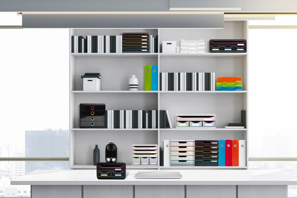 Exacompta Big-Box Maxi Skuffekabinet, sort/harleq.
