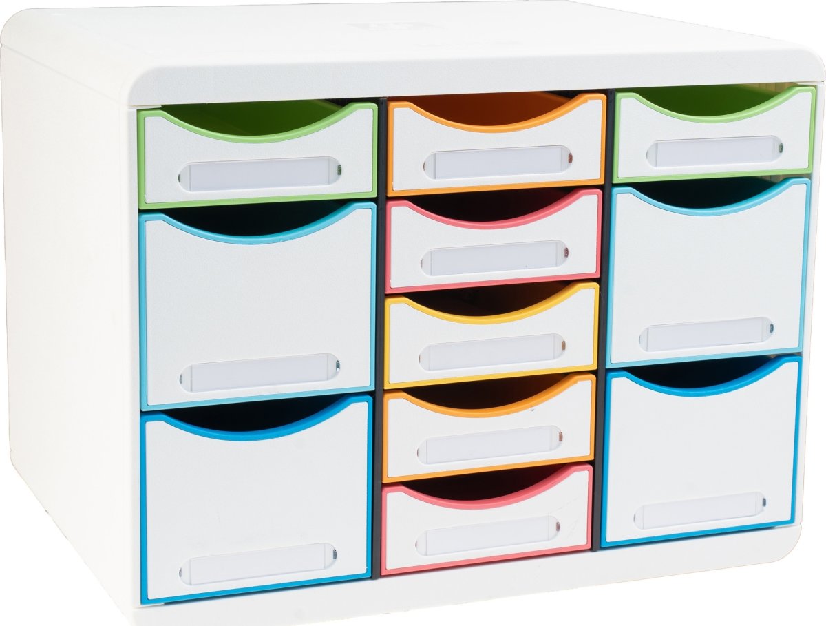 Exacompta Store-Box Skuffekabinet, hvid/harlequin
