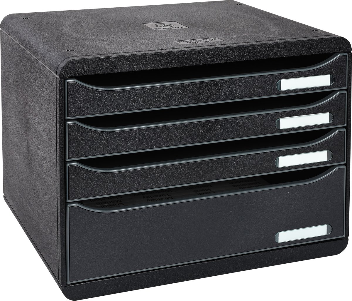 Exacompta Big-Box+ Skuffekabinet, H, 4, sort