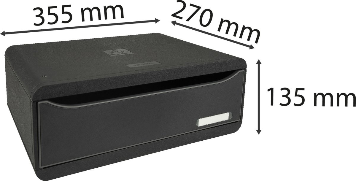 Exacompta Toolbox Skuffekabinet, 1, sort/sort