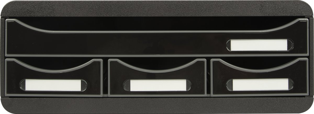 Exacompta Toolbox Skuffekabinet, 4, sort/g. sort