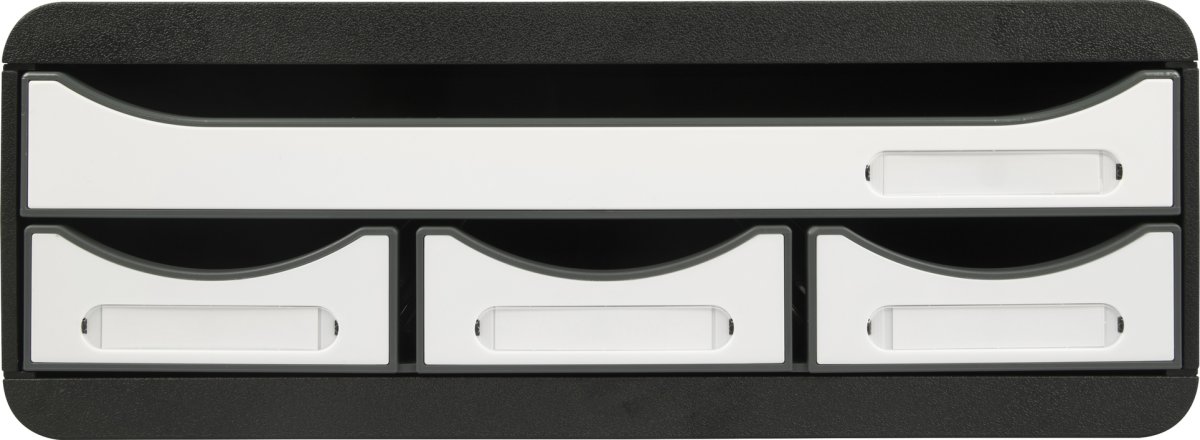 Exacompta Toolbox Skuffekabinet, 4, sort/g. hvid
