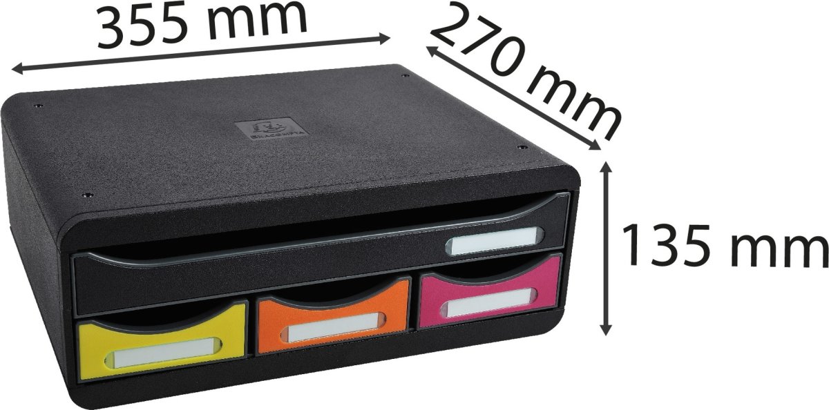 Exacompta Toolbox Skuffekabinet, 4, harlequin