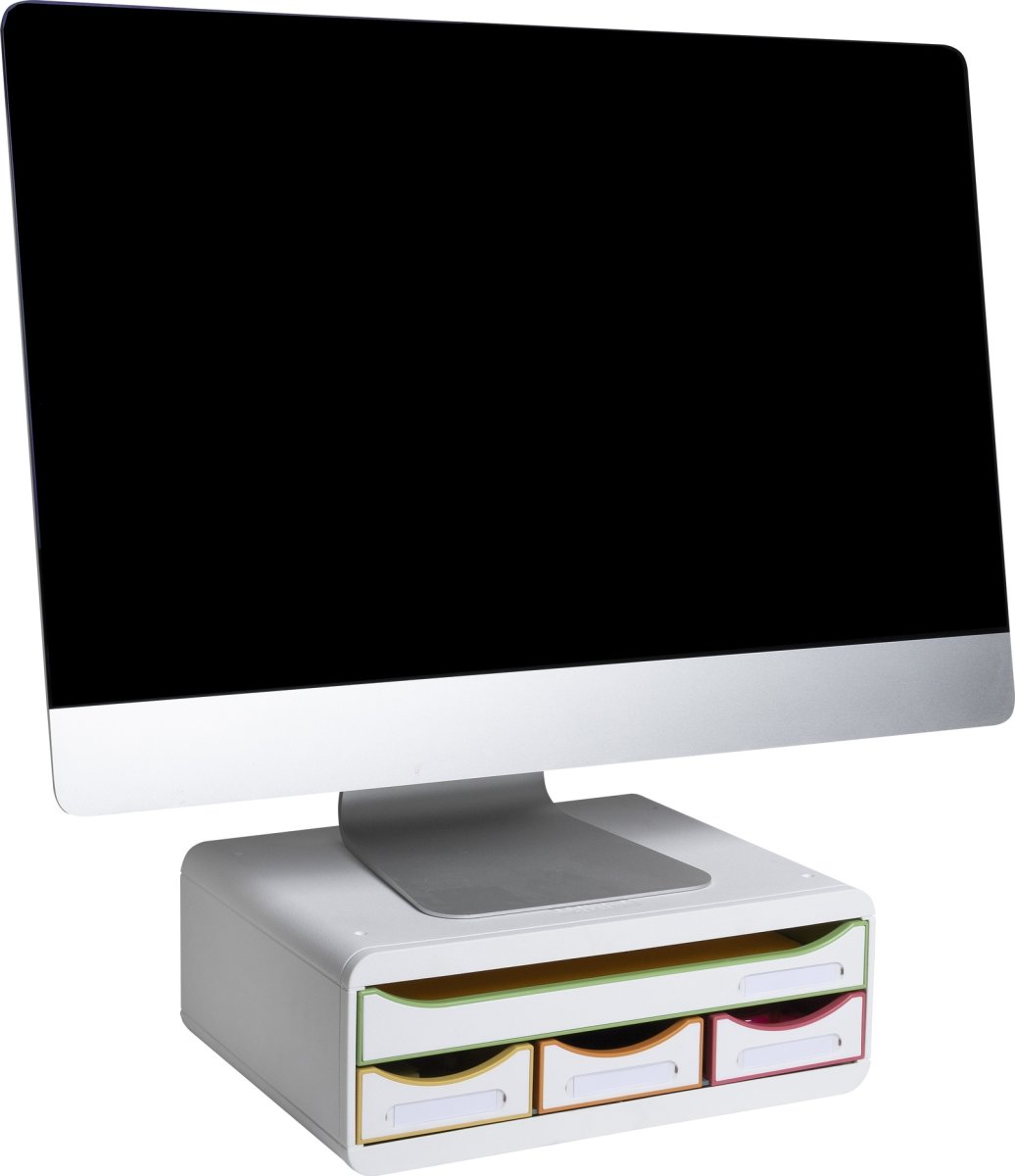 Exacompta Toolbox Skuffekabinet, 4, hvid/harlequin