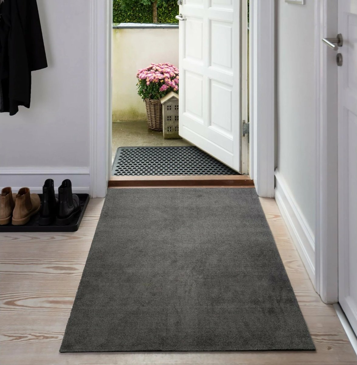 Tica Unicolor Gulvmåtte, 90x130 cm, steelgrey