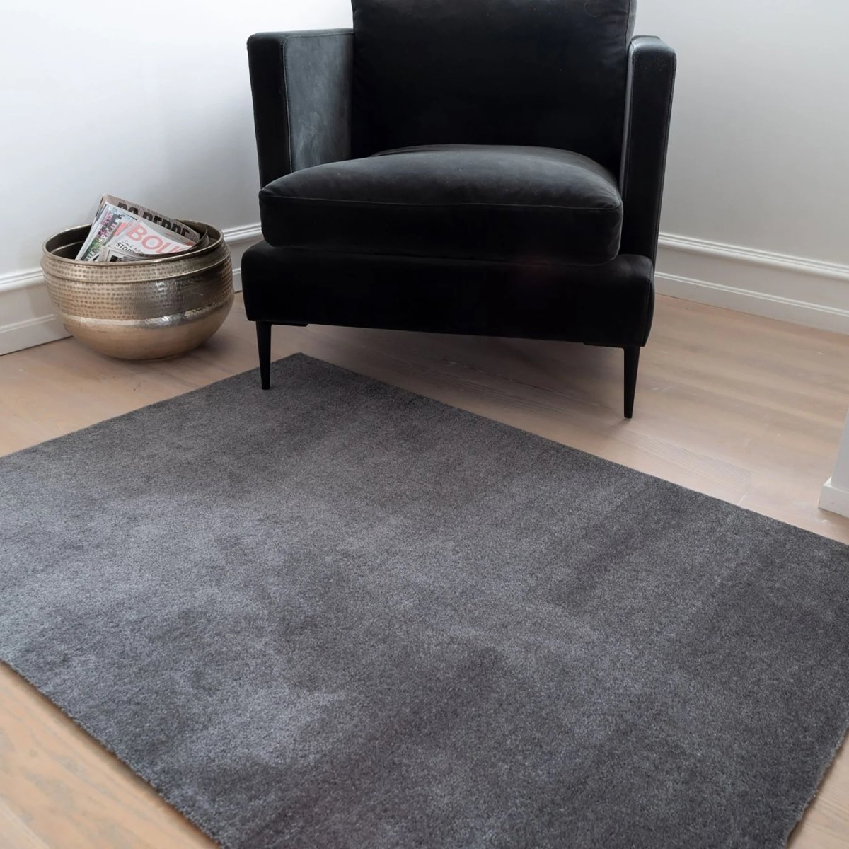 Tica Unicolor Gulvmåtte, 90x130 cm, steelgrey