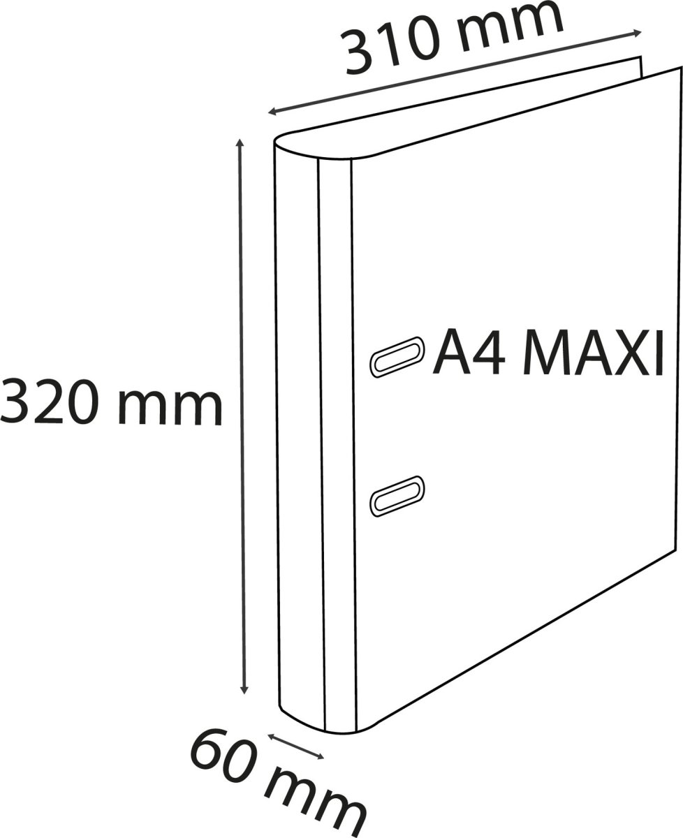 Exacompta Exactive Brevordner, 60mm, sort