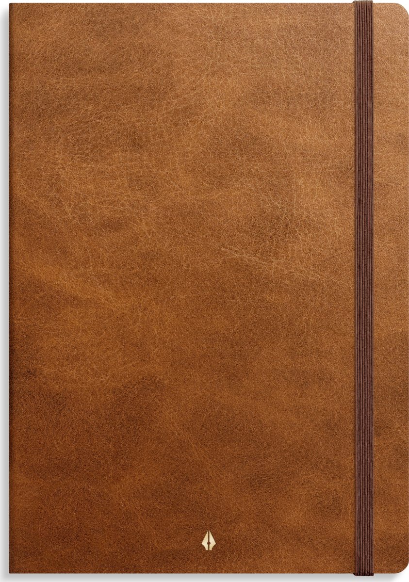 Burde Deluxe Notesbog, B5, linjeret, brown