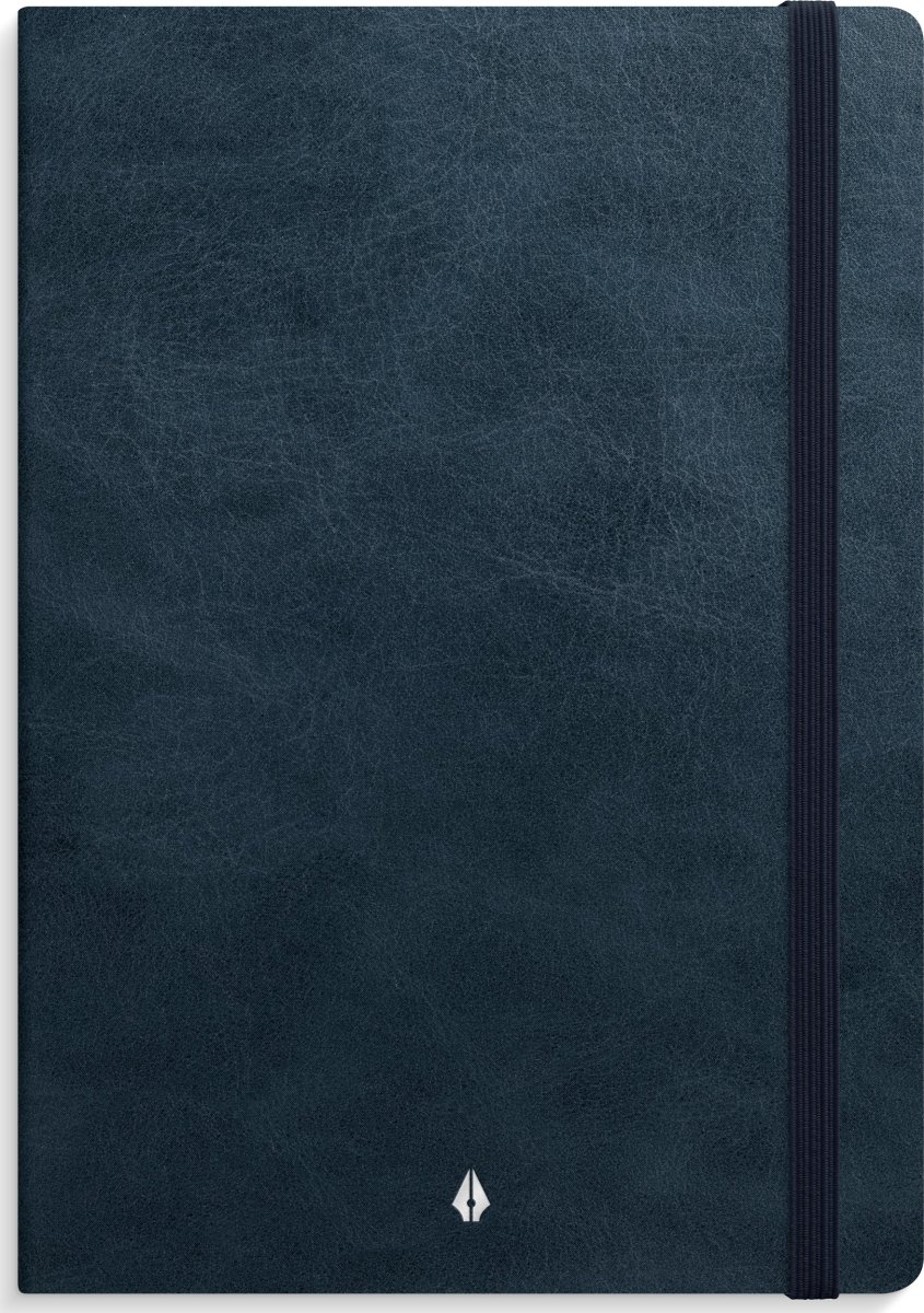Burde Deluxe Notesbog, A5, linjeret, blue