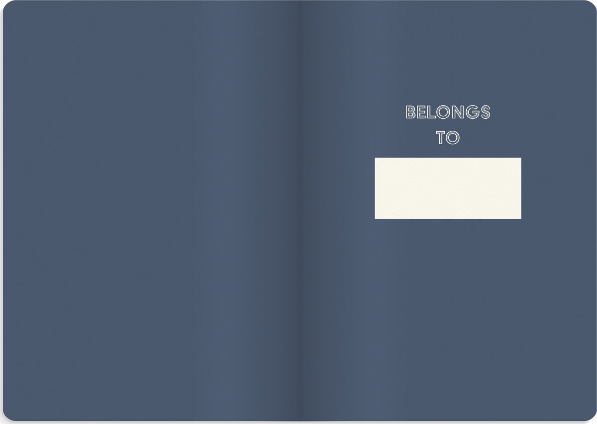 Burde Deluxe Notesbog, A5, linjeret, blue