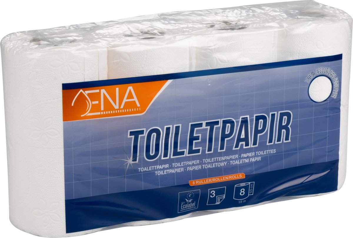 Toiletpapir | 3-Lags | 64 ruller | Hvid | Nyfiber