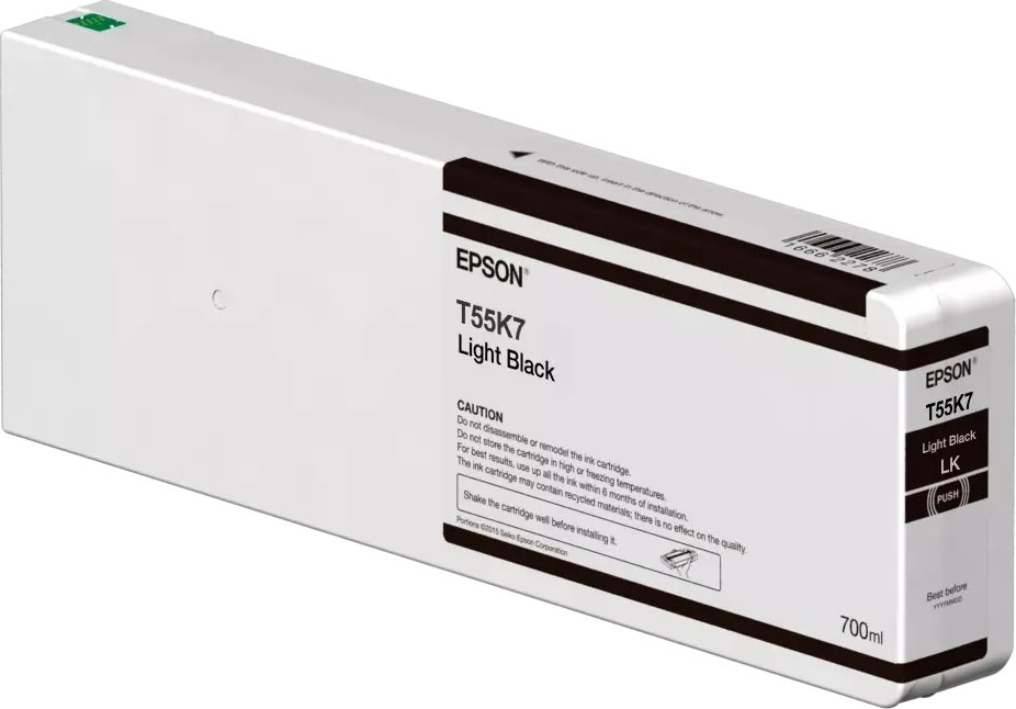 Epson T55K700 UltraChrome HDX blækpatron, lys sort