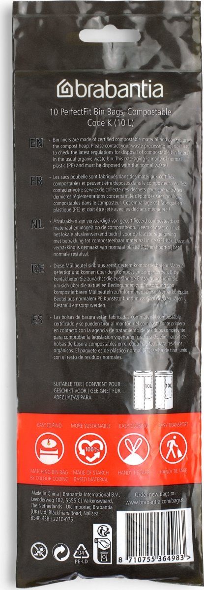 Brabantia Affaldspose K | Bio | 10 L | Grøn