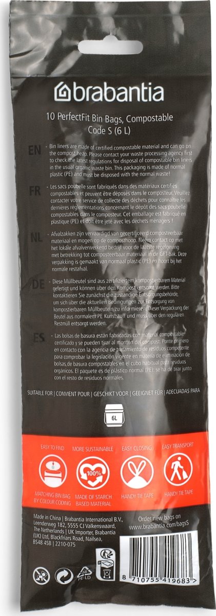 Brabantia Affaldspose S | Bio | 6 L | Grøn