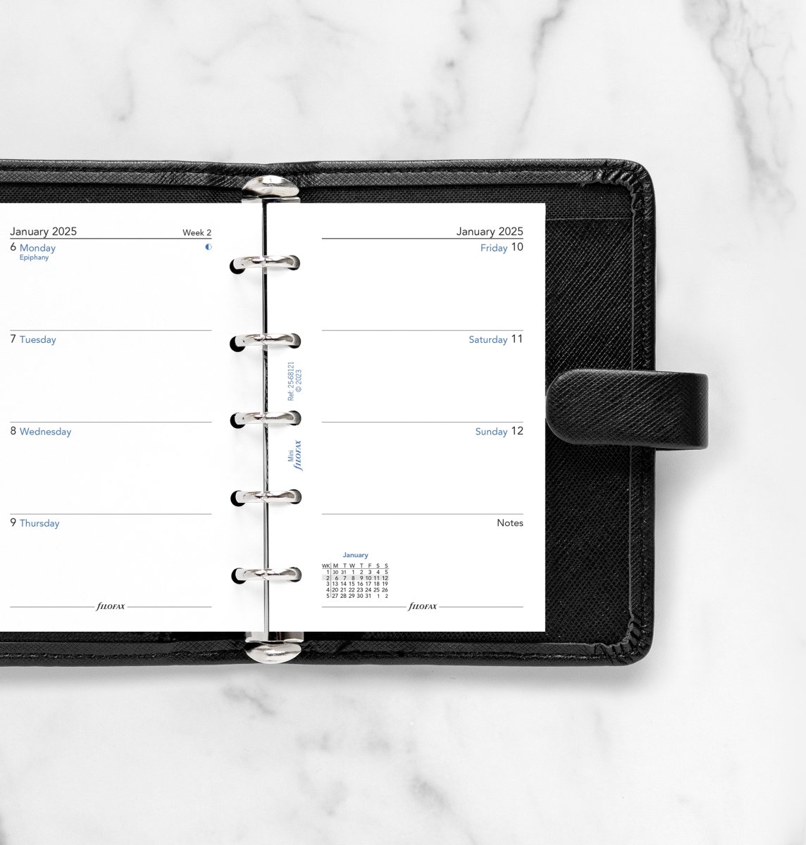 Filofax 2025 Refill | Mini | Uge | Engelsk