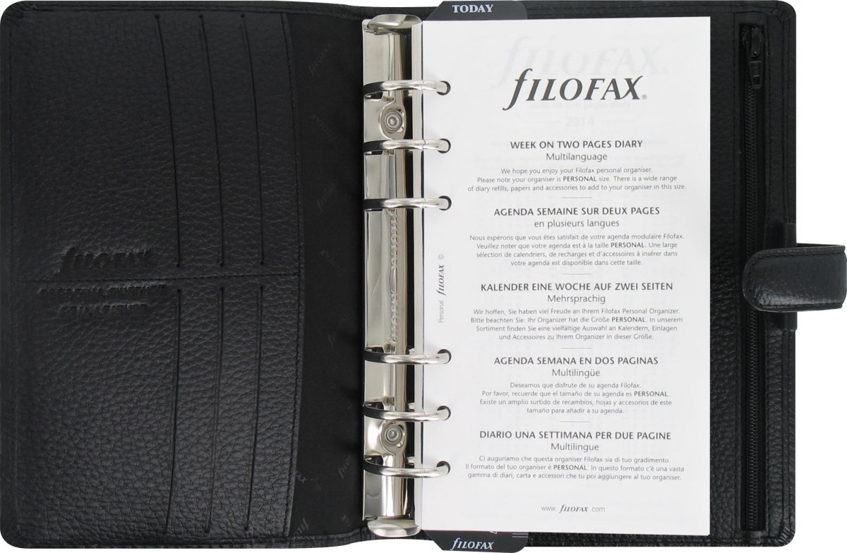 Filofax Finsbury Kalenderomslag | Personal | Sort