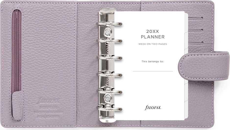 Filofax Norfolk Kalenderomslag | Pocket | Lavender