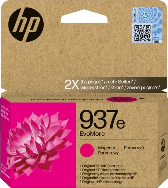 HP 937e EvoMore Original blækpatron, Magenta