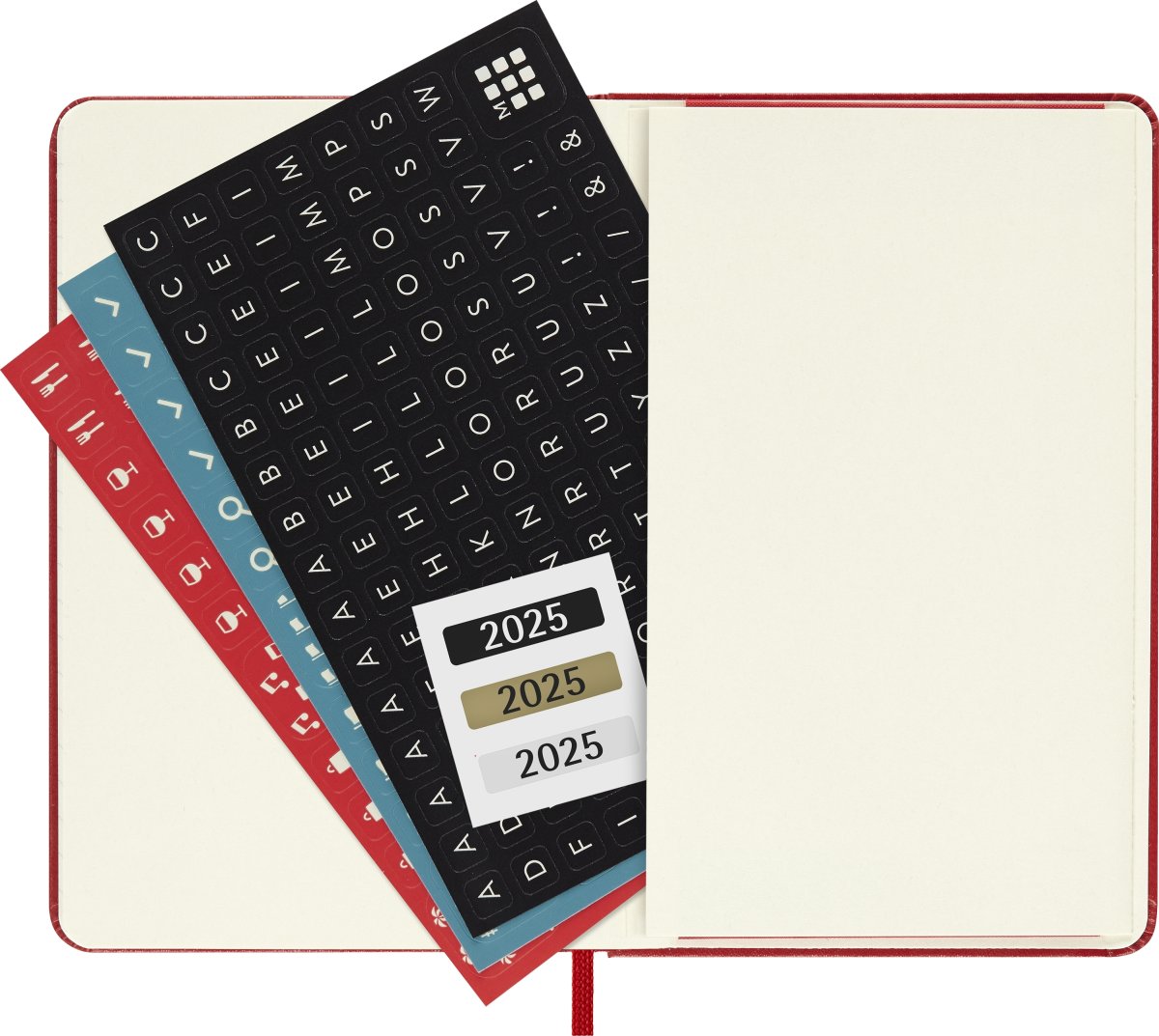 Moleskine 2025 Kalender | H | Uge | Poc. | Rød