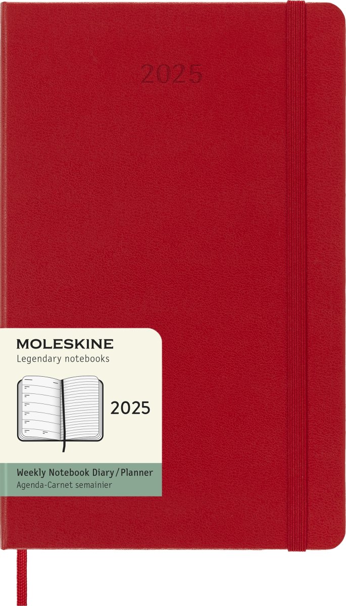 Moleskine 2025 Kalender | H | Uge | L | Rød