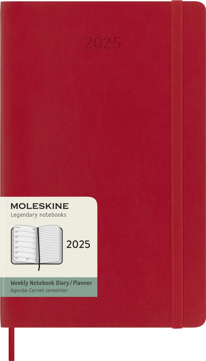 Moleskine 2025 Kalender | S | Uge | L | Rød