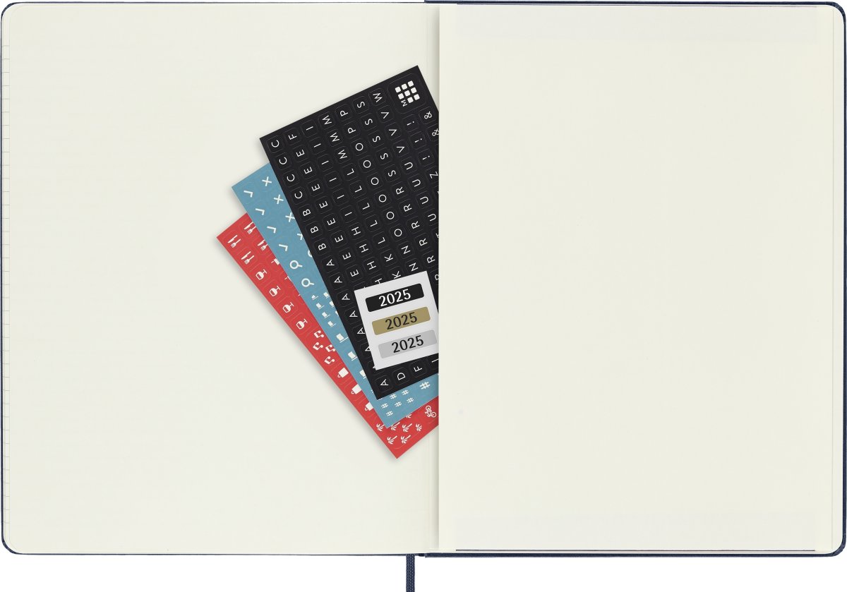 Moleskine 2025 Kalender | H | Uge | XL | Blå