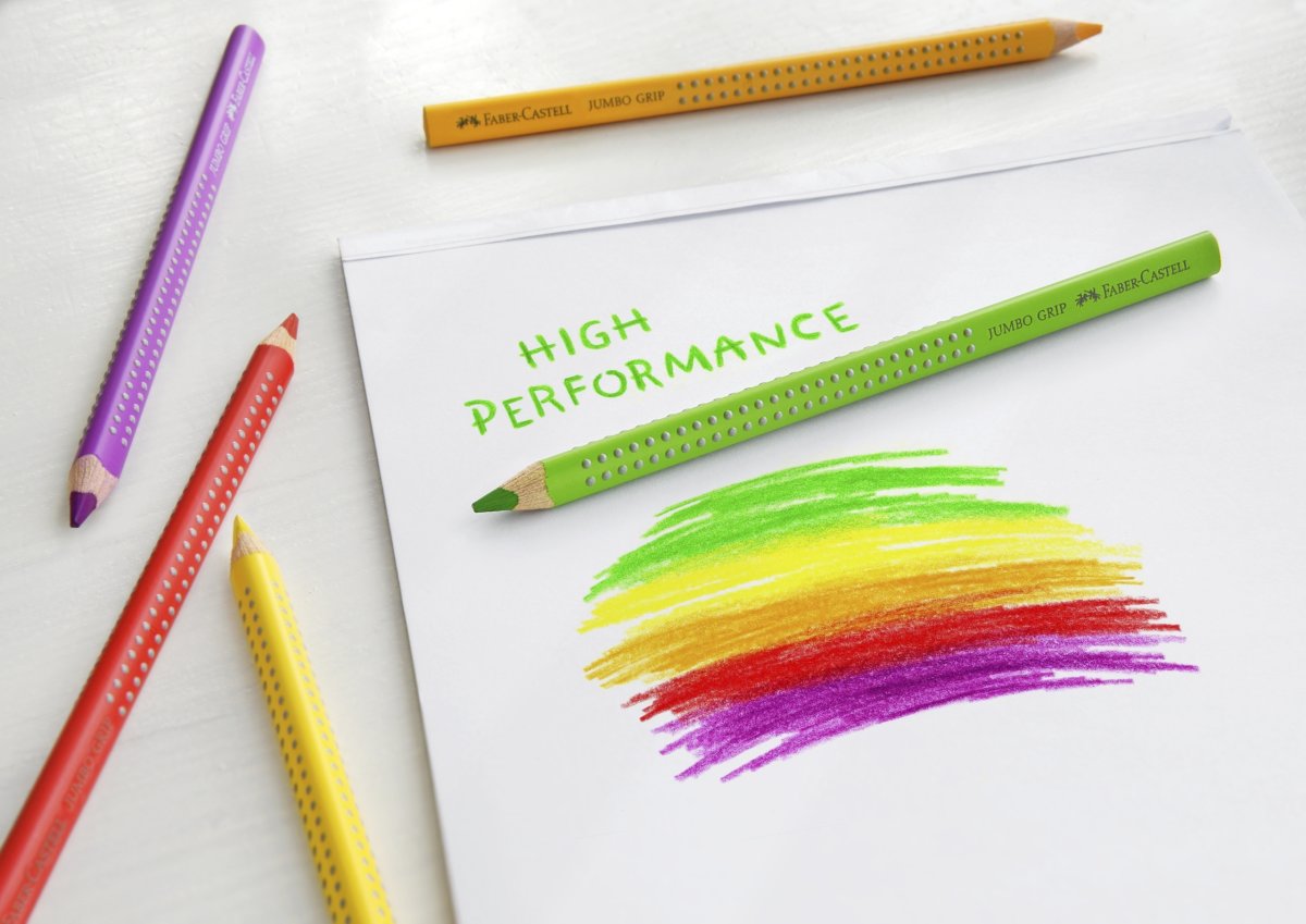 Faber-Castell Grip Farveblyanter Jumbo | 6 farv.